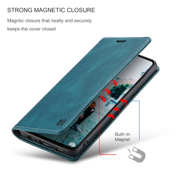 For Samsung Galaxy A52 5G / 4G AutSpace A01 Retro Skin-feel Crazy Horse Texture Horizontal Flip Leather Case with Holder & Card Slots & Wallet & RFID