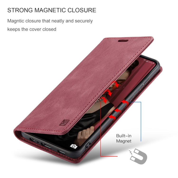 For Samsung Galaxy A52 5G / 4G AutSpace A01 Retro Skin-feel Crazy Horse Texture Horizontal Flip Leather Case with Holder & Card Slots & Wallet & RFID