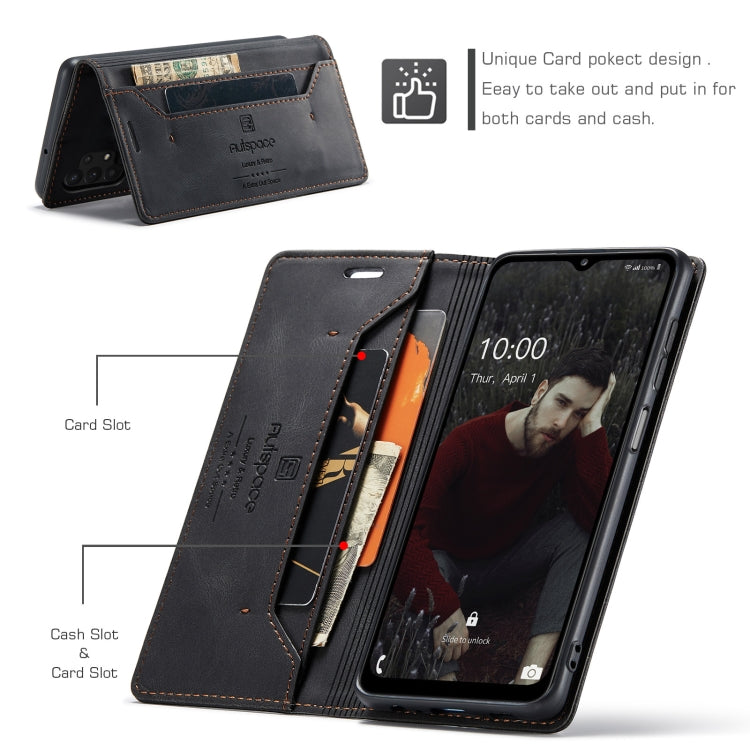 For Samsung Galaxy A32 5G AutSpace A01 Retro Skin-feel Crazy Horse Texture Horizontal Flip Leather Case with Holder & Card Slots & Wallet & RFID