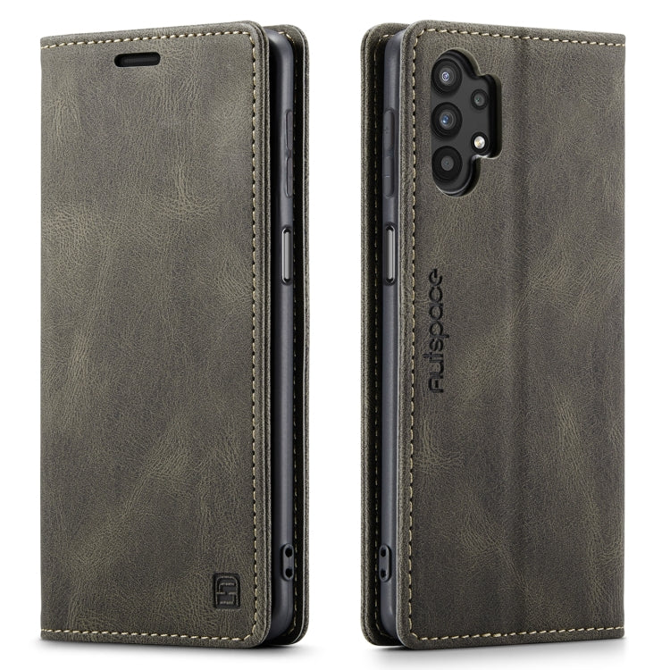 For Samsung Galaxy A32 5G AutSpace A01 Retro Skin-feel Crazy Horse Texture Horizontal Flip Leather Case with Holder & Card Slots & Wallet & RFID