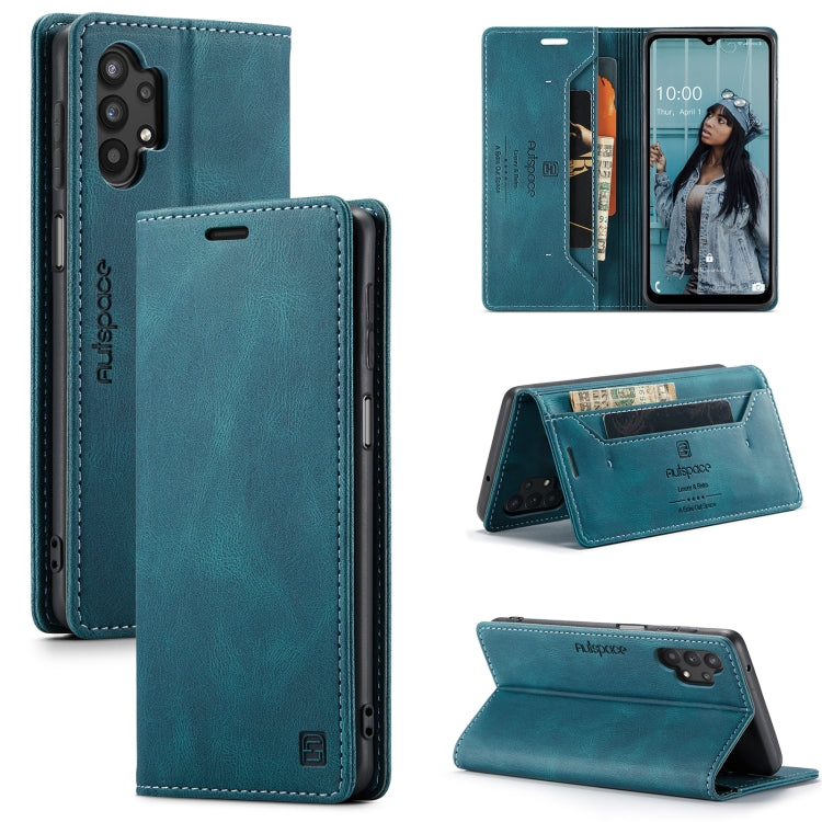 For Samsung Galaxy A32 5G AutSpace A01 Retro Skin-feel Crazy Horse Texture Horizontal Flip Leather Case with Holder & Card Slots & Wallet & RFID