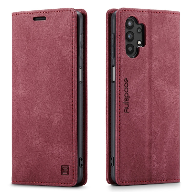 For Samsung Galaxy A32 5G AutSpace A01 Retro Skin-feel Crazy Horse Texture Horizontal Flip Leather Case with Holder & Card Slots & Wallet & RFID