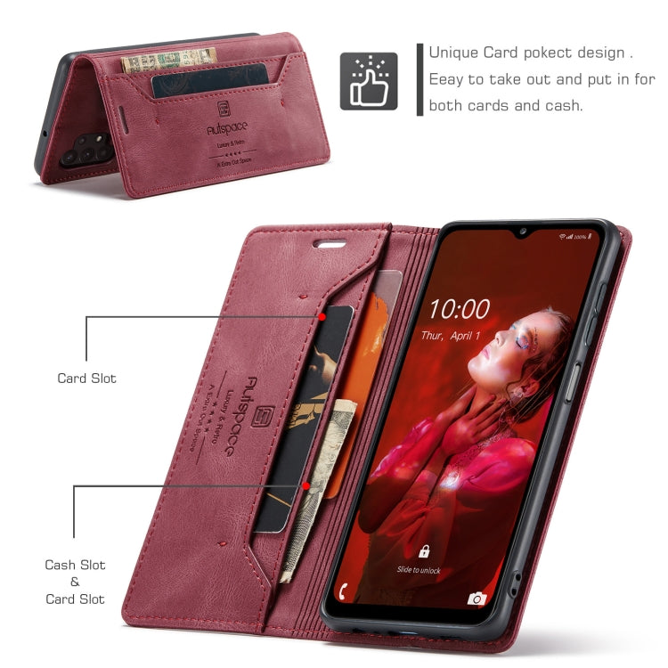 For Samsung Galaxy A32 5G AutSpace A01 Retro Skin-feel Crazy Horse Texture Horizontal Flip Leather Case with Holder & Card Slots & Wallet & RFID