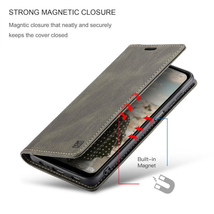 For Samsung Galaxy A12 AutSpace A01 Retro Skin-feel Crazy Horse Texture Horizontal Flip Leather Case with Holder & Card Slots & Wallet & RFID