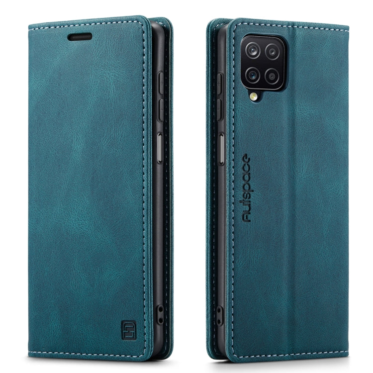 For Samsung Galaxy A12 AutSpace A01 Retro Skin-feel Crazy Horse Texture Horizontal Flip Leather Case with Holder & Card Slots & Wallet & RFID