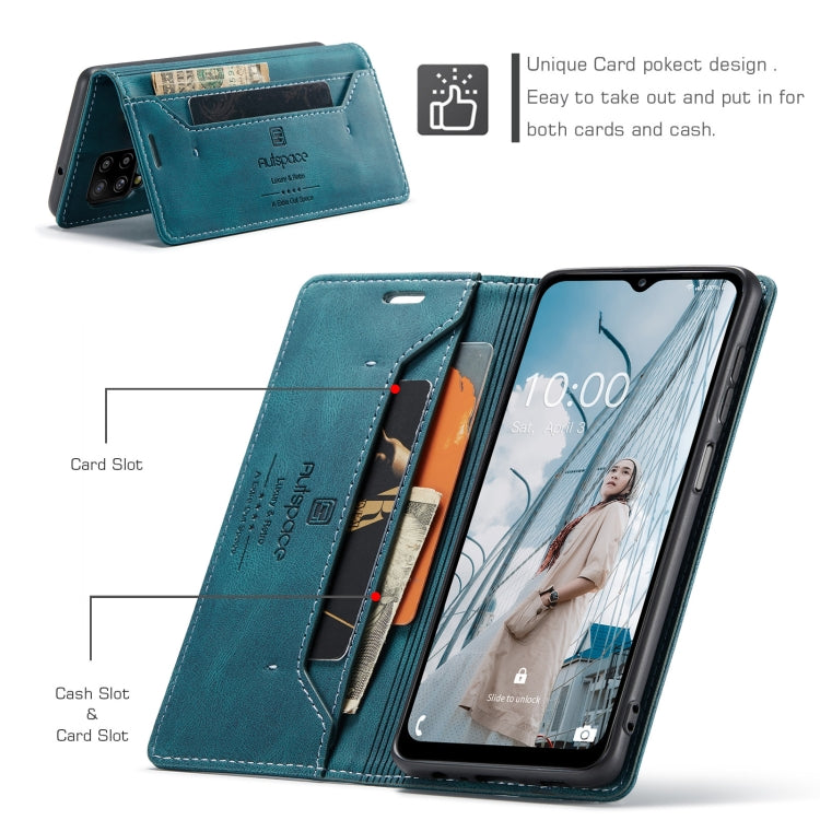 For Samsung Galaxy A12 AutSpace A01 Retro Skin-feel Crazy Horse Texture Horizontal Flip Leather Case with Holder & Card Slots & Wallet & RFID