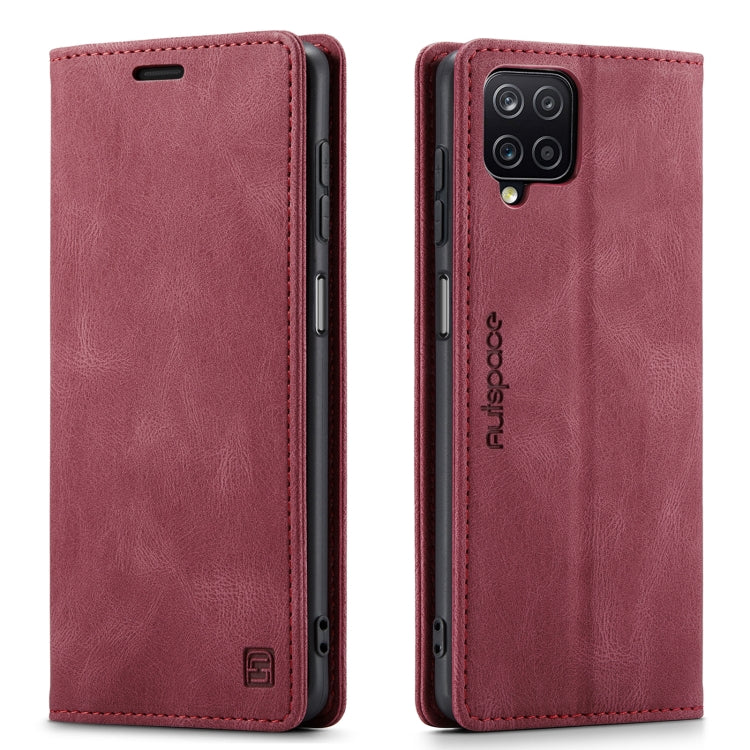 For Samsung Galaxy A12 AutSpace A01 Retro Skin-feel Crazy Horse Texture Horizontal Flip Leather Case with Holder & Card Slots & Wallet & RFID