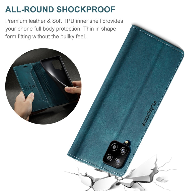 For Samsung Galaxy A42 5G AutSpace A01 Retro Skin-feel Crazy Horse Texture Horizontal Flip Leather Case with Holder & Card Slots & Wallet & RFID