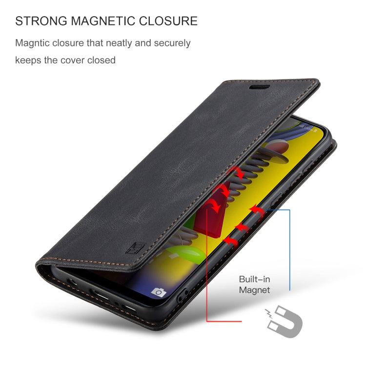 For Samsung Galaxy M31 AutSpace A01 Retro Skin-feel Crazy Horse Texture Horizontal Flip Leather Case with Holder & Card Slots & Wallet & RFID
