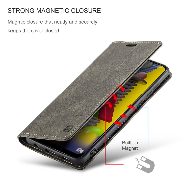 For Samsung Galaxy M31 AutSpace A01 Retro Skin-feel Crazy Horse Texture Horizontal Flip Leather Case with Holder & Card Slots & Wallet & RFID