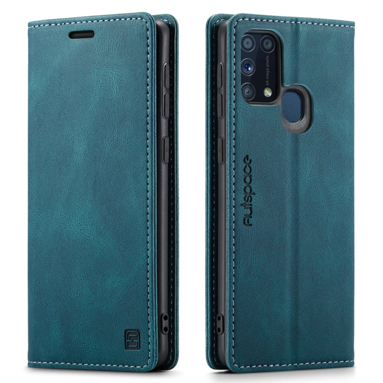 For Samsung Galaxy M31 AutSpace A01 Retro Skin-feel Crazy Horse Texture Horizontal Flip Leather Case with Holder & Card Slots & Wallet & RFID
