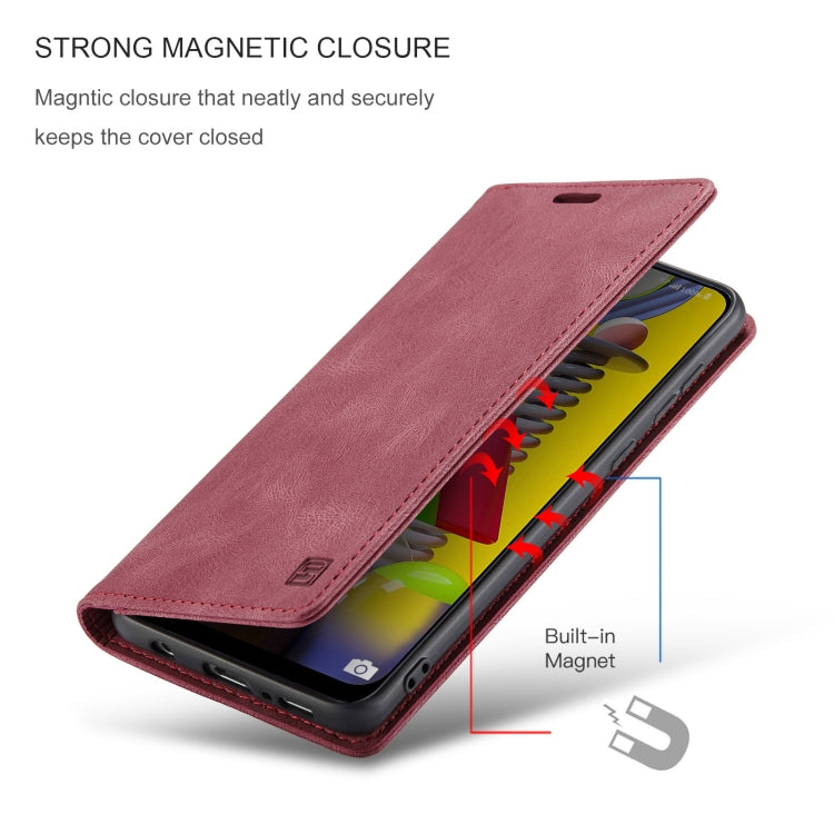 For Samsung Galaxy M31 AutSpace A01 Retro Skin-feel Crazy Horse Texture Horizontal Flip Leather Case with Holder & Card Slots & Wallet & RFID