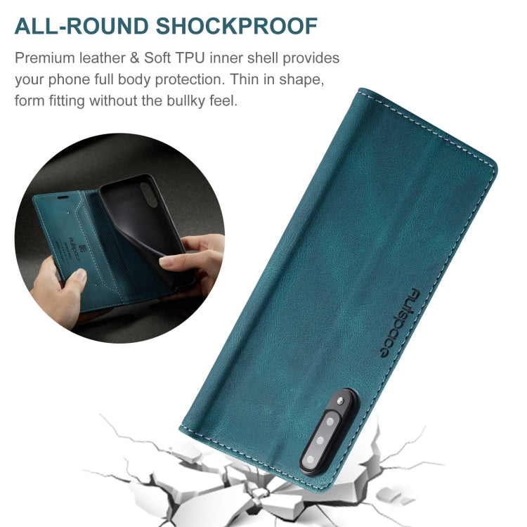 For Samsung Galaxy A70 AutSpace A01 Retro Skin-feel Crazy Horse Texture Horizontal Flip Leather Case with Holder & Card Slots & Wallet & RFID