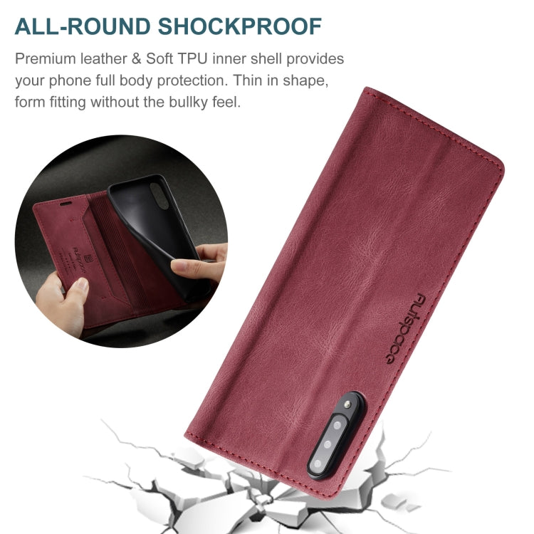 For Samsung Galaxy A70 AutSpace A01 Retro Skin-feel Crazy Horse Texture Horizontal Flip Leather Case with Holder & Card Slots & Wallet & RFID