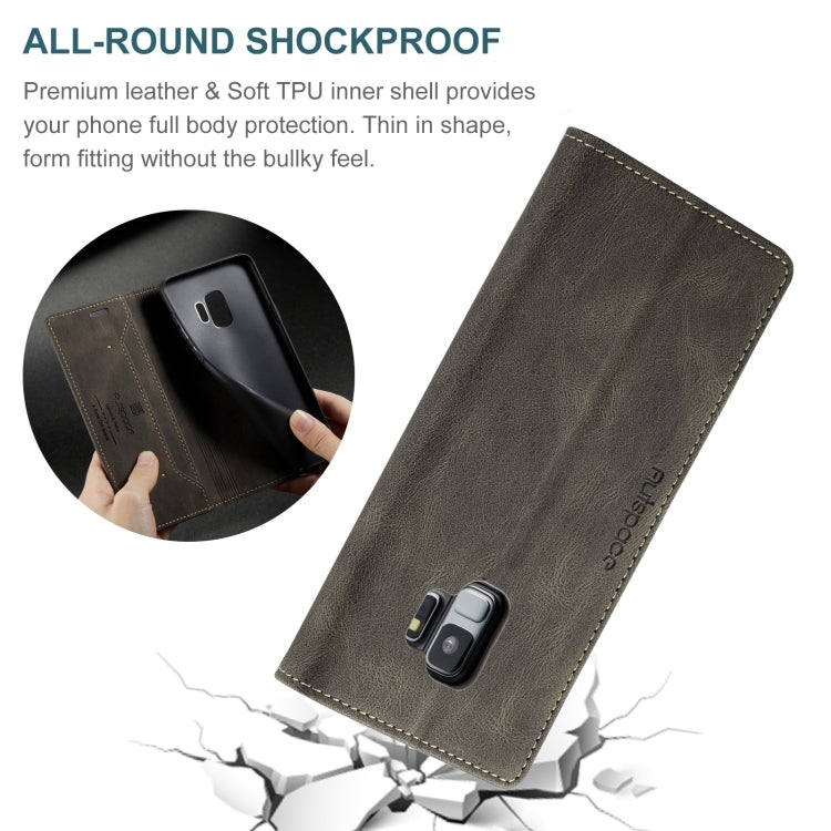For Samsung Galaxy S9 AutSpace A01 Retro Skin-feel Crazy Horse Texture Horizontal Flip Leather Case with Holder & Card Slots & Wallet & RFID