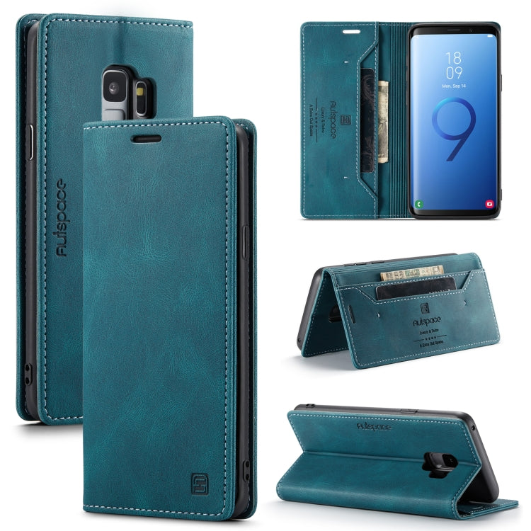 For Samsung Galaxy S9 AutSpace A01 Retro Skin-feel Crazy Horse Texture Horizontal Flip Leather Case with Holder & Card Slots & Wallet & RFID
