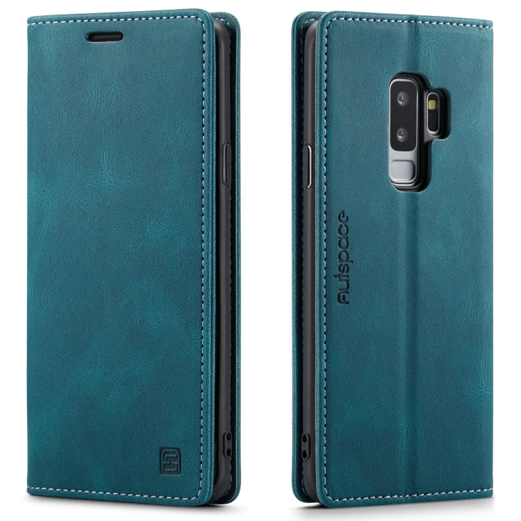 For Samsung Galaxy S9+ AutSpace A01 Retro Skin-feel Crazy Horse Texture Horizontal Flip Leather Case with Holder & Card Slots & Wallet & RFID