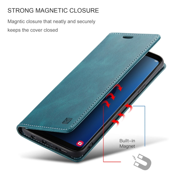 For Samsung Galaxy S9+ AutSpace A01 Retro Skin-feel Crazy Horse Texture Horizontal Flip Leather Case with Holder & Card Slots & Wallet & RFID