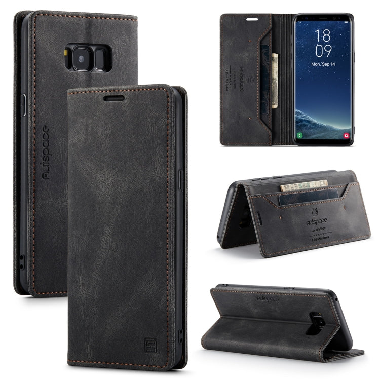 For Samsung Galaxy S8+ AutSpace A01 Retro Skin-feel Crazy Horse Texture Horizontal Flip Leather Case with Holder & Card Slots & Wallet & RFID