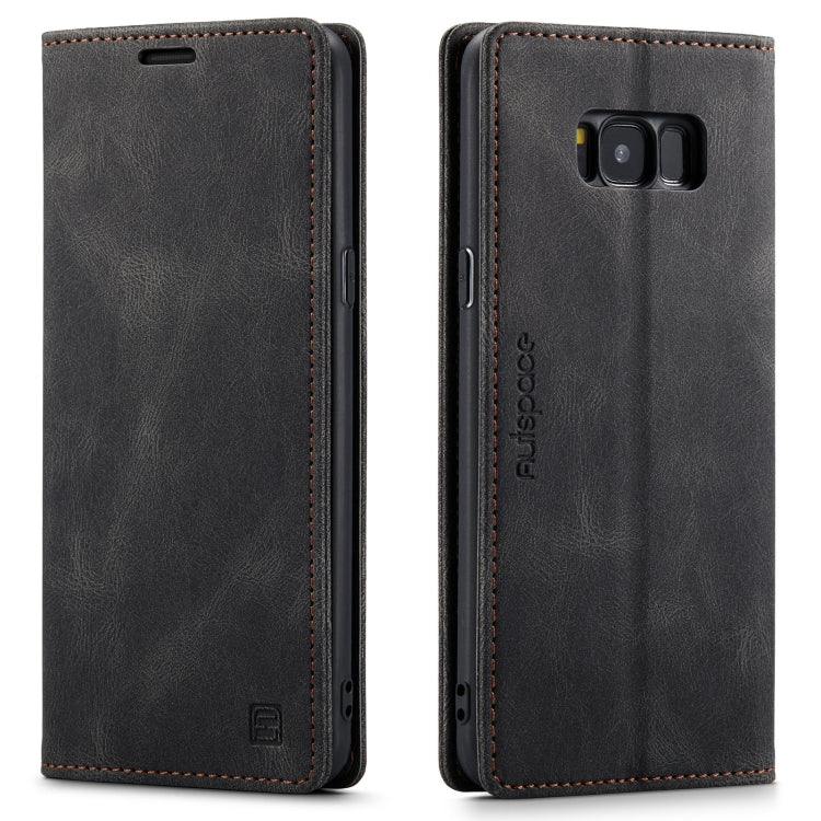 For Samsung Galaxy S8+ AutSpace A01 Retro Skin-feel Crazy Horse Texture Horizontal Flip Leather Case with Holder & Card Slots & Wallet & RFID