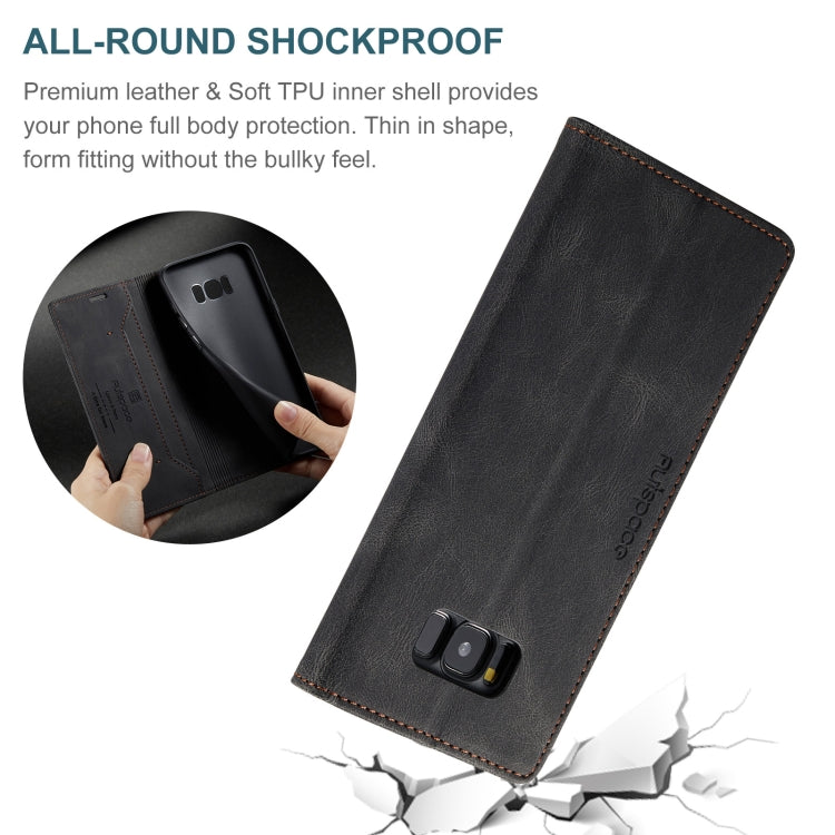 For Samsung Galaxy S8+ AutSpace A01 Retro Skin-feel Crazy Horse Texture Horizontal Flip Leather Case with Holder & Card Slots & Wallet & RFID