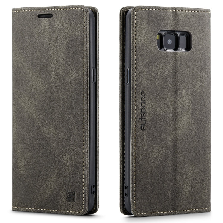 For Samsung Galaxy S8+ AutSpace A01 Retro Skin-feel Crazy Horse Texture Horizontal Flip Leather Case with Holder & Card Slots & Wallet & RFID
