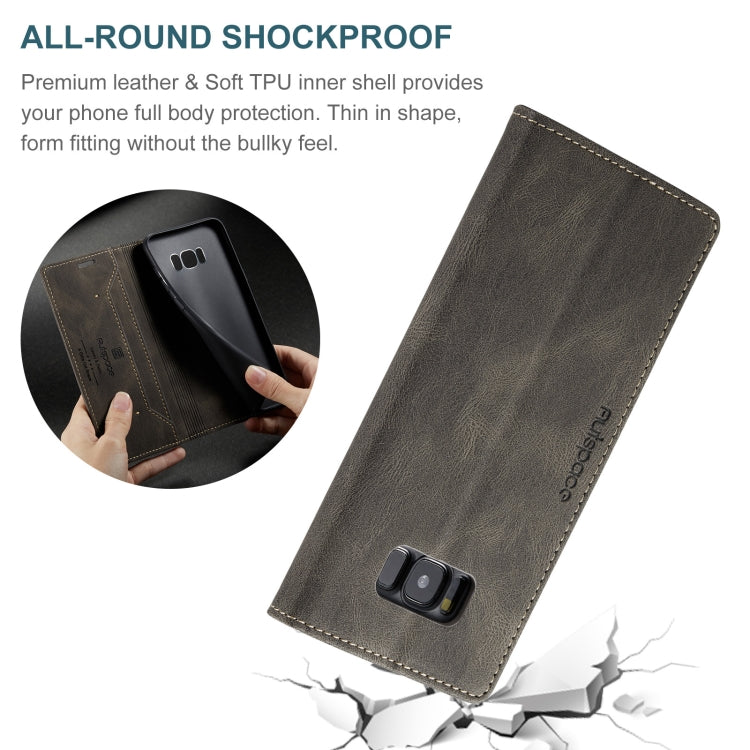 For Samsung Galaxy S8+ AutSpace A01 Retro Skin-feel Crazy Horse Texture Horizontal Flip Leather Case with Holder & Card Slots & Wallet & RFID