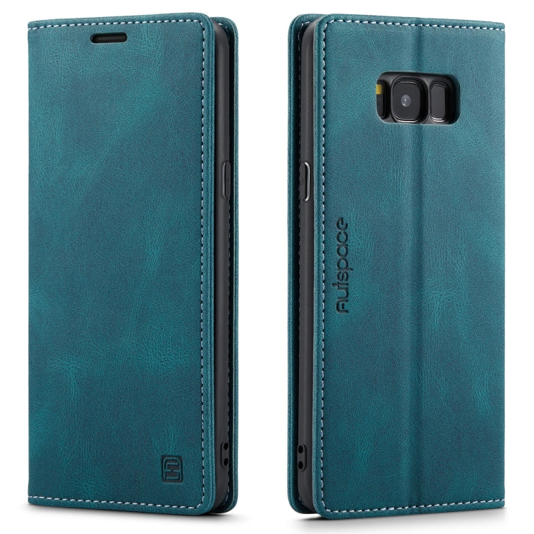 For Samsung Galaxy S8+ AutSpace A01 Retro Skin-feel Crazy Horse Texture Horizontal Flip Leather Case with Holder & Card Slots & Wallet & RFID
