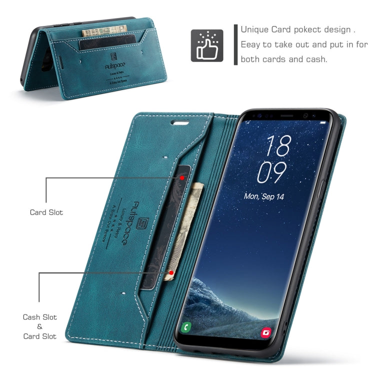 For Samsung Galaxy S8+ AutSpace A01 Retro Skin-feel Crazy Horse Texture Horizontal Flip Leather Case with Holder & Card Slots & Wallet & RFID