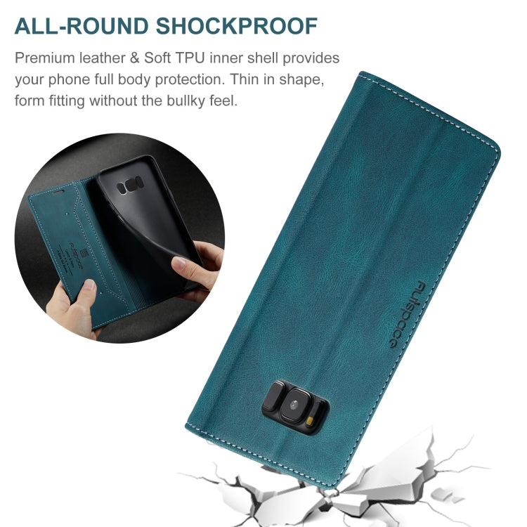 For Samsung Galaxy S8+ AutSpace A01 Retro Skin-feel Crazy Horse Texture Horizontal Flip Leather Case with Holder & Card Slots & Wallet & RFID