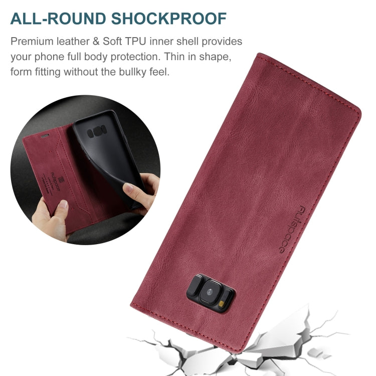 For Samsung Galaxy S8+ AutSpace A01 Retro Skin-feel Crazy Horse Texture Horizontal Flip Leather Case with Holder & Card Slots & Wallet & RFID
