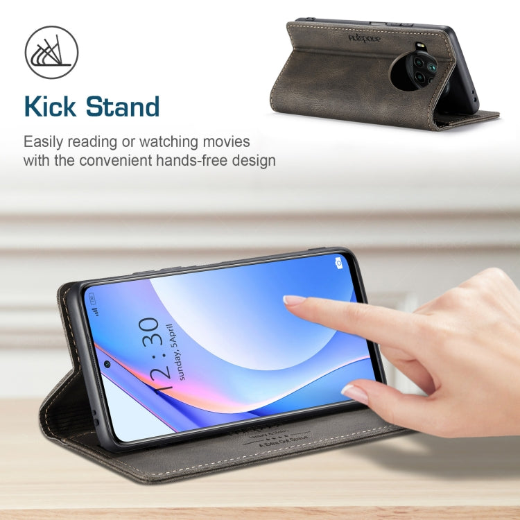 For Xiaomi Mi 10T Lite 5G AutSpace A01 Retro Skin-feel Crazy Horse Texture Horizontal Flip Leather Case with Holder & Card Slots & Wallet & RFID