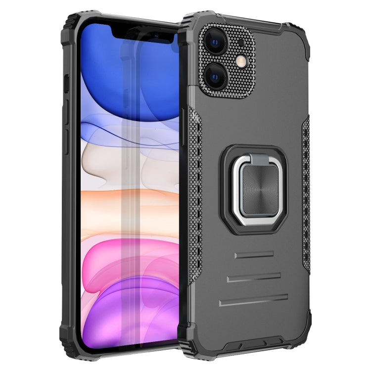 For iPhone 11 Fierce Warrior Series Armor All-inclusive Shockproof Aluminum Alloy + TPU Protective Case with Ring Holder