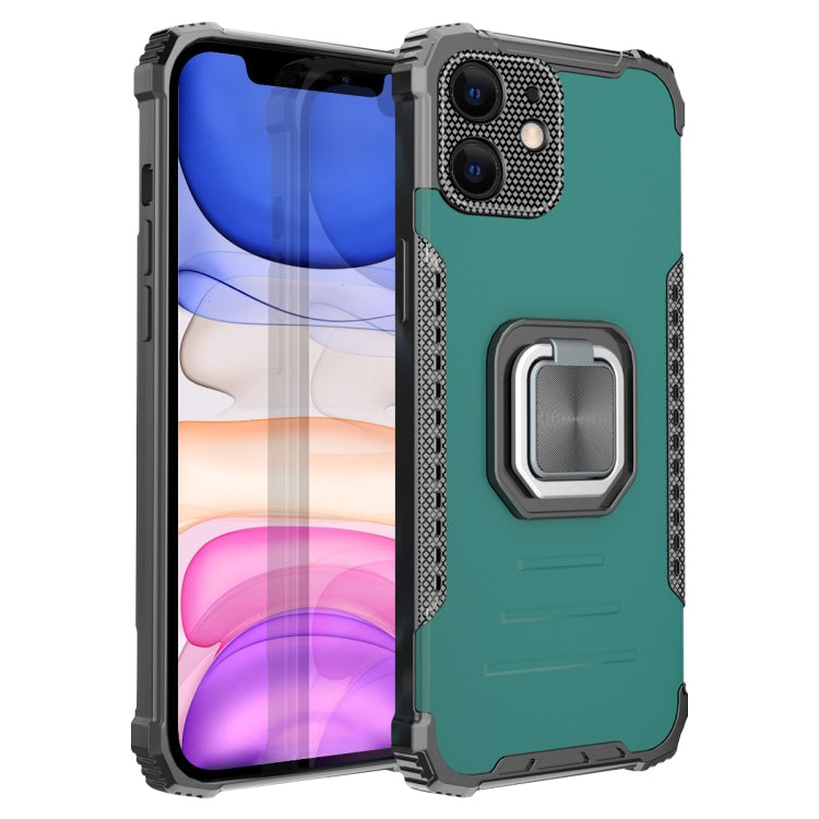 For iPhone 11 Fierce Warrior Series Armor All-inclusive Shockproof Aluminum Alloy + TPU Protective Case with Ring Holder