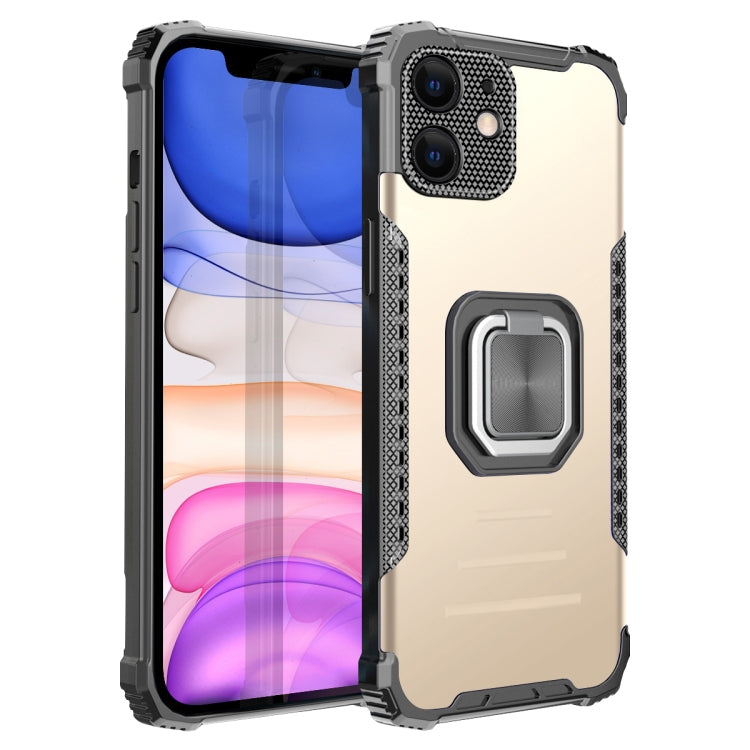For iPhone 11 Fierce Warrior Series Armor All-inclusive Shockproof Aluminum Alloy + TPU Protective Case with Ring Holder