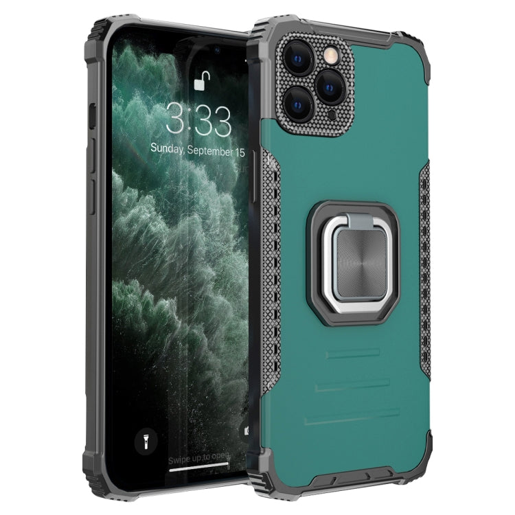 For iPhone 11 Pro Fierce Warrior Series Armor All-inclusive Shockproof Aluminum Alloy + TPU Protective Case with Ring Holder