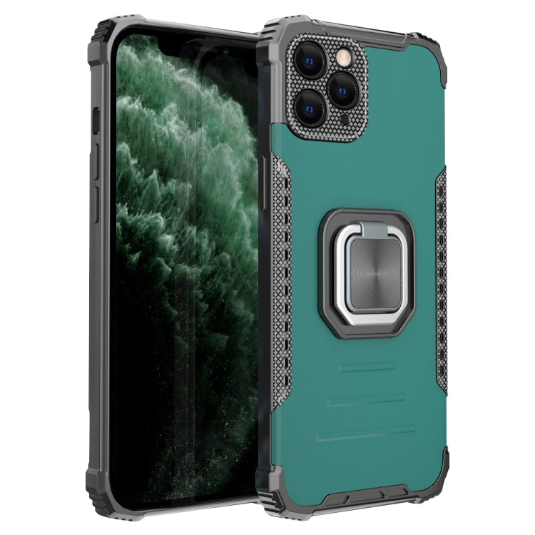 For iPhone 11 Pro Max Fierce Warrior Series Armor All-inclusive Shockproof Aluminum Alloy + TPU Protective Case with Ring Holder