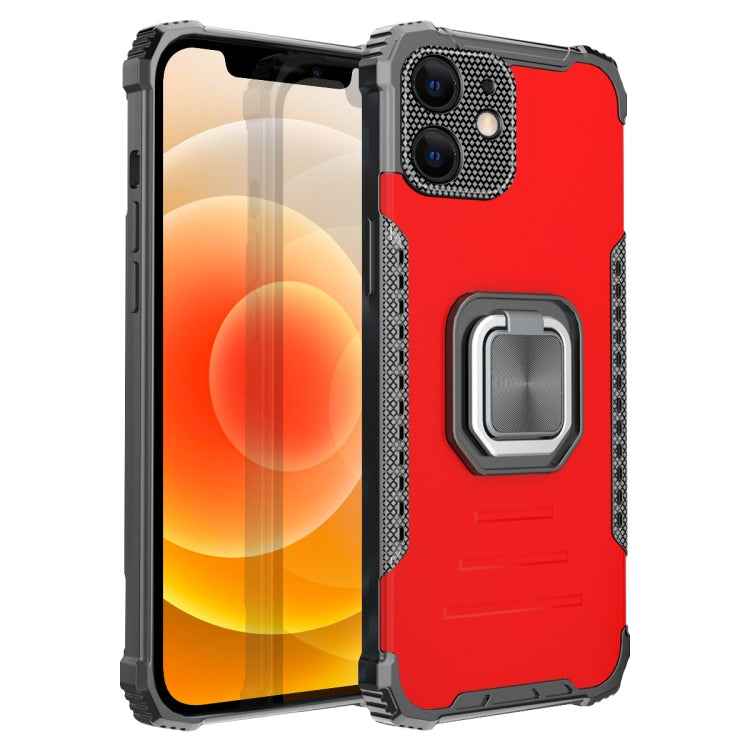 For iPhone 12 mini Fierce Warrior Series Armor All-inclusive Shockproof Aluminum Alloy + TPU Protective Case with Ring Holder