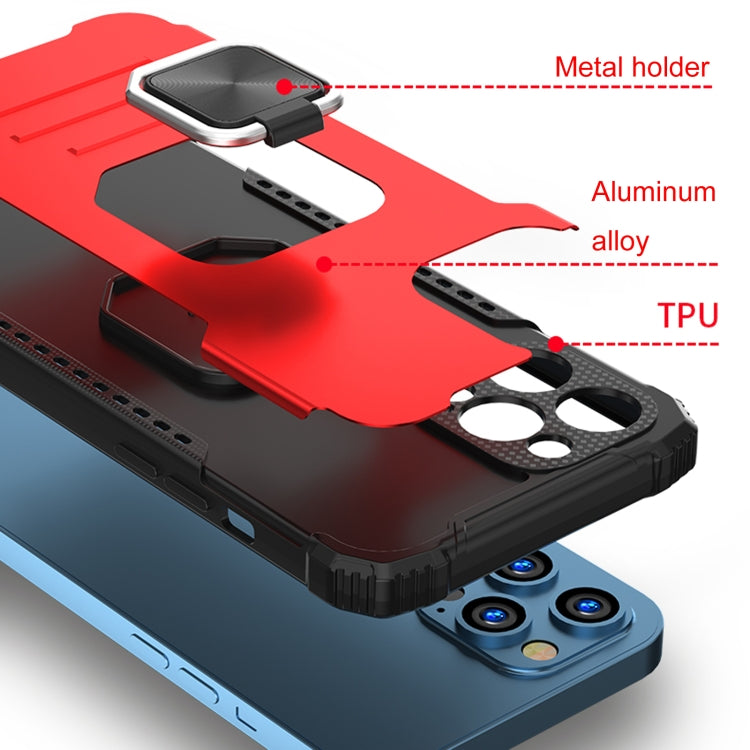 For iPhone 12 mini Fierce Warrior Series Armor All-inclusive Shockproof Aluminum Alloy + TPU Protective Case with Ring Holder