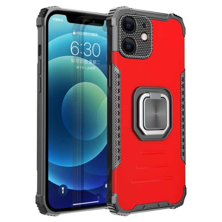 For iPhone 12 Fierce Warrior Series Armor All-inclusive Shockproof Aluminum Alloy + TPU Protective Case with Ring Holder
