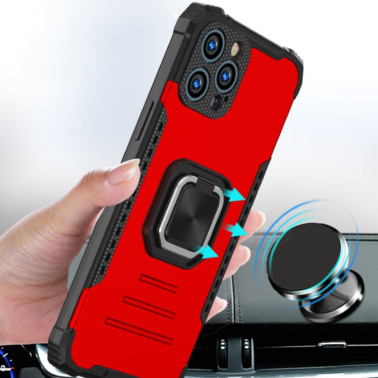 For iPhone 12 Fierce Warrior Series Armor All-inclusive Shockproof Aluminum Alloy + TPU Protective Case with Ring Holder
