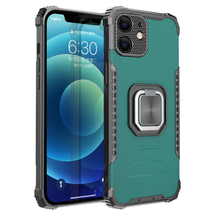 For iPhone 12 Fierce Warrior Series Armor All-inclusive Shockproof Aluminum Alloy + TPU Protective Case with Ring Holder