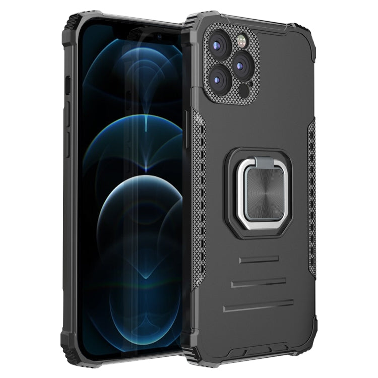 For iPhone 12 Pro Fierce Warrior Series Armor All-inclusive Shockproof Aluminum Alloy + TPU Protective Case with Ring Holder