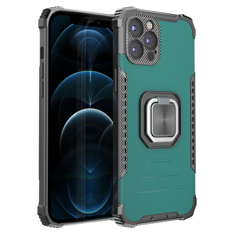 For iPhone 12 Pro Fierce Warrior Series Armor All-inclusive Shockproof Aluminum Alloy + TPU Protective Case with Ring Holder