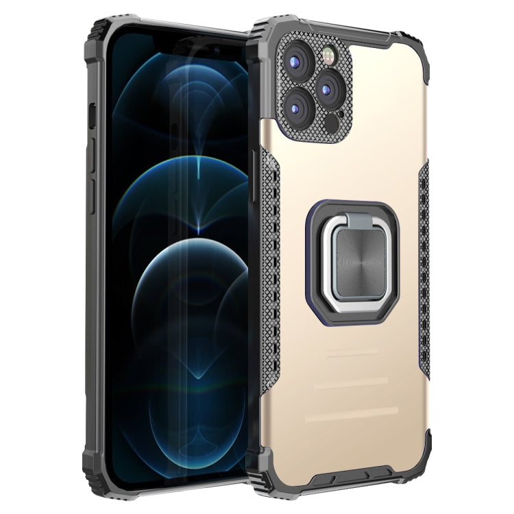 For iPhone 12 Pro Fierce Warrior Series Armor All-inclusive Shockproof Aluminum Alloy + TPU Protective Case with Ring Holder