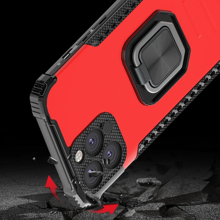 For iPhone 12 Pro Max Fierce Warrior Series Armor All-inclusive Shockproof Aluminum Alloy + TPU Protective Case with Ring Holder