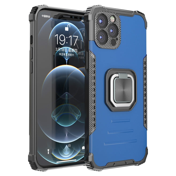 For iPhone 12 Pro Max Fierce Warrior Series Armor All-inclusive Shockproof Aluminum Alloy + TPU Protective Case with Ring Holder