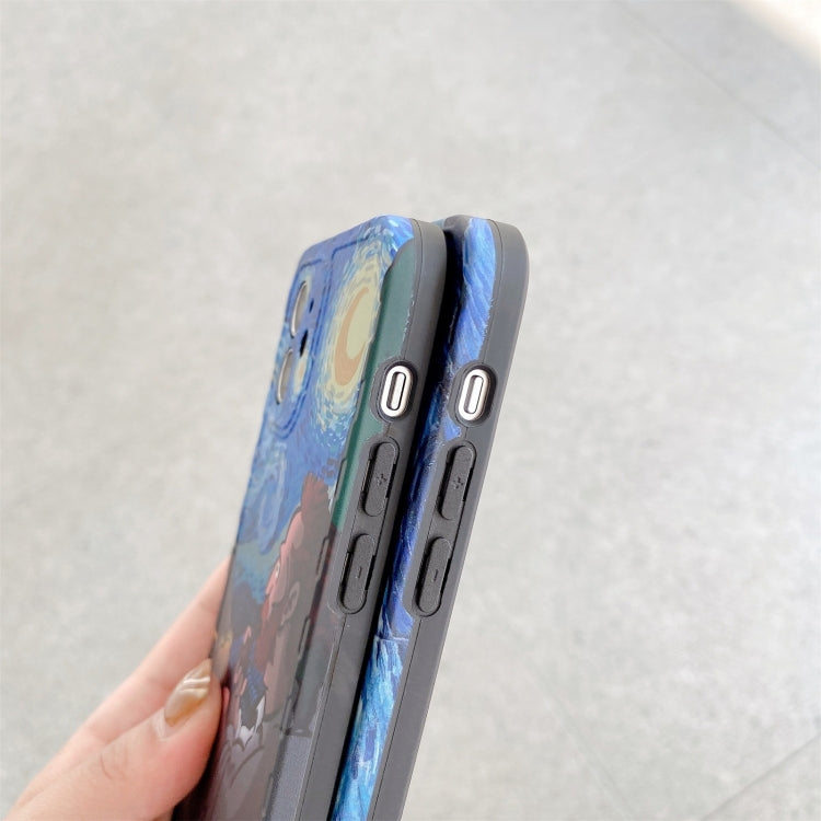 For iPhone 12 Pro Max Oil Painting Pattern Shockproof Protective Case