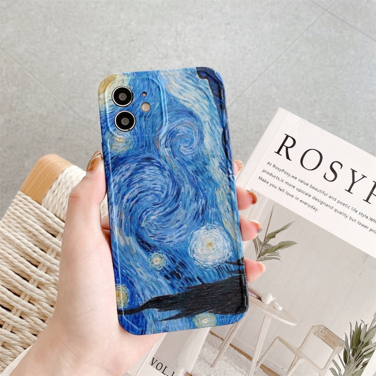 For iPhone 12 Pro Max Oil Painting Pattern Shockproof Protective Case