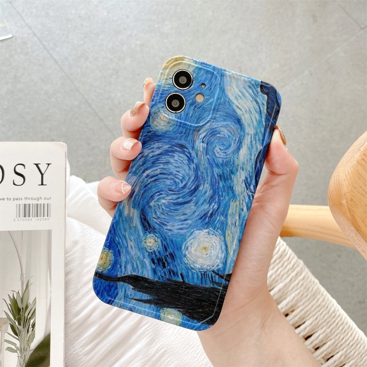 For iPhone 12 Pro Max Oil Painting Pattern Shockproof Protective Case